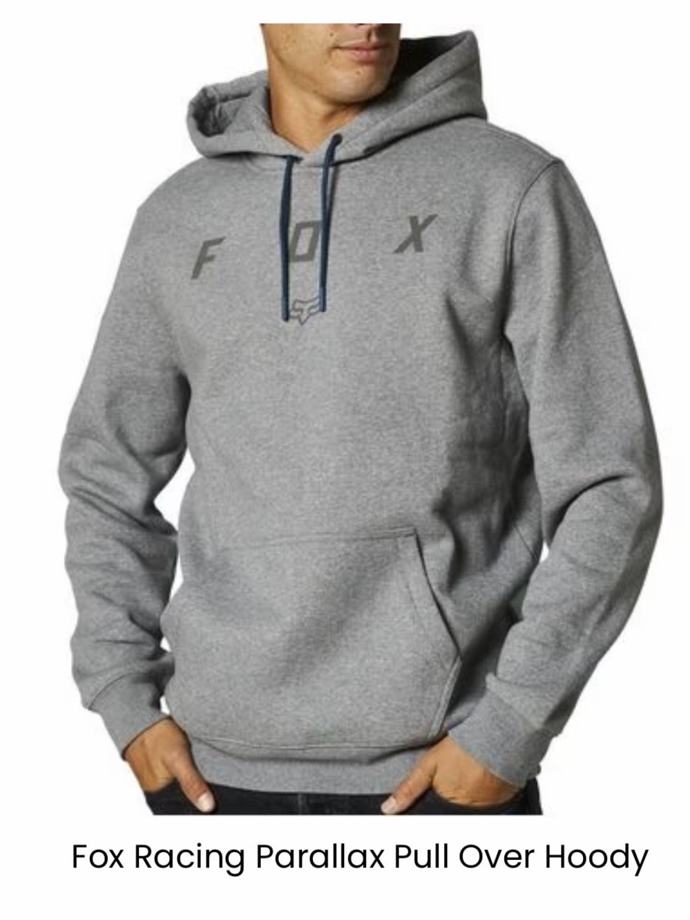 Fox Racing Men’s Gray Parallax Pullover Hoodie